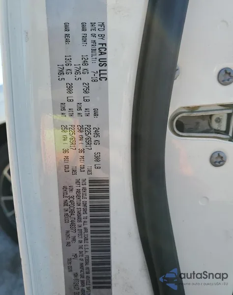 2018 Dodge Journey Se from USA, damaged, VIN 3C4PDCAB4JT448377